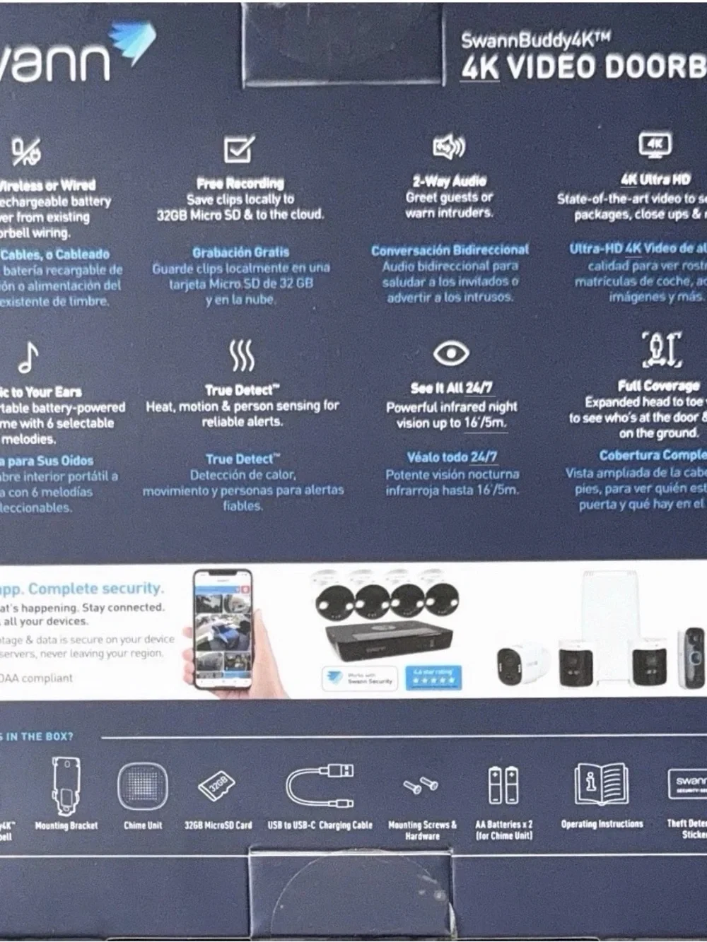 Swann 4K Wireless Video Doorbell & Chime | SwannBuddy4K NEW SEALED ✅